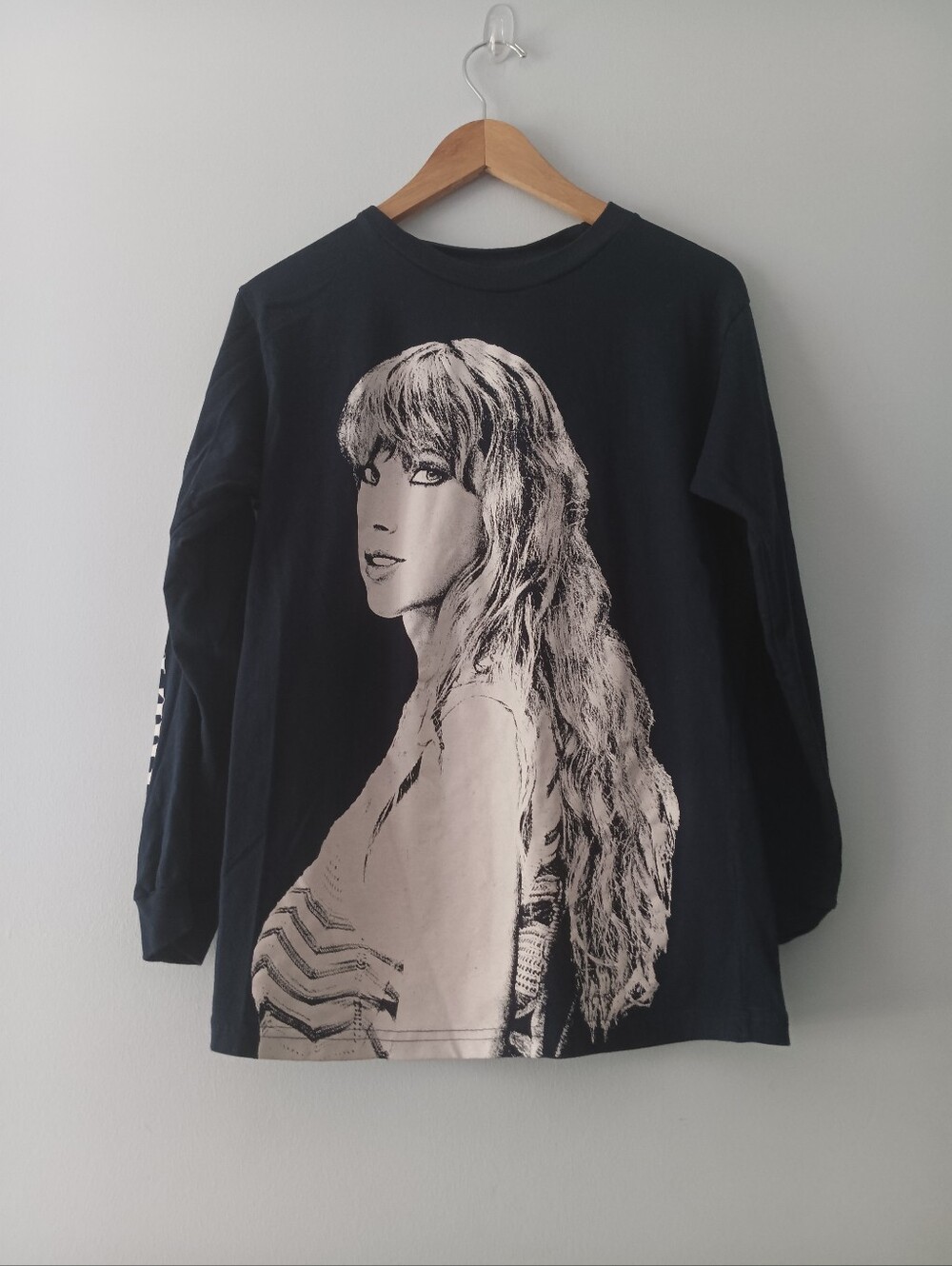 Taylor Swift Eras Tour Long Sleeve Shirt Navy Graphic Tee S